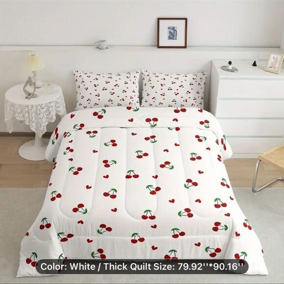 T.J.Maxx Cherry Pattern Comforter Set For Full bed - Picture 8 of 9